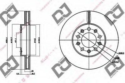 DJ PARTS bd1208 -  Тормозной диск